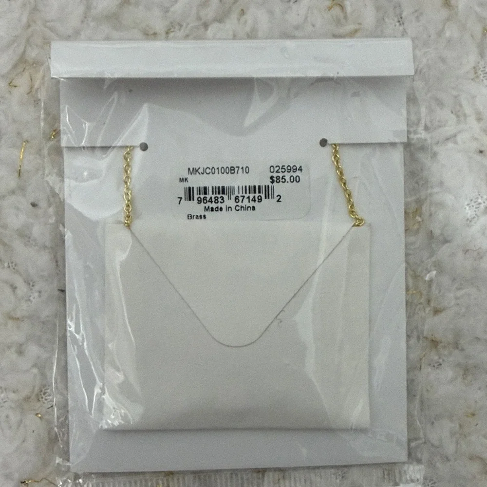 Michael Kors Gold Tone Red Stone Halo Pendant‎ Necklace MKJC0100B710